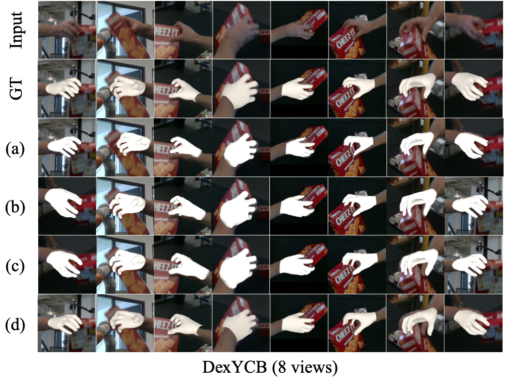 Qualitative comparison on DexYCB